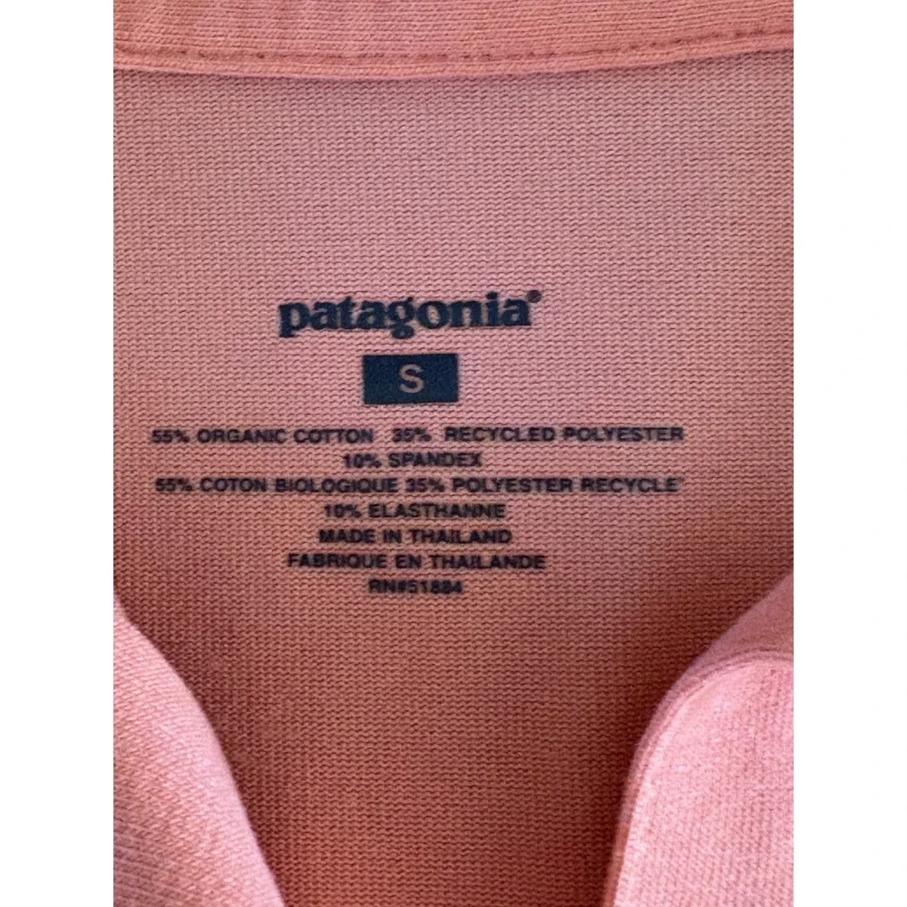 Patagonia Polo Button Down Shirt Casual Golf Salmon Pink Top Women's‎ Small